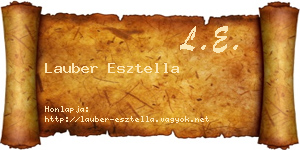 Lauber Esztella névjegykártya